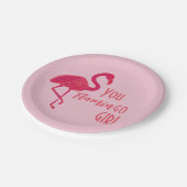 Du gehst Girl Pink Flamingo Pappteller (Schrägansicht)