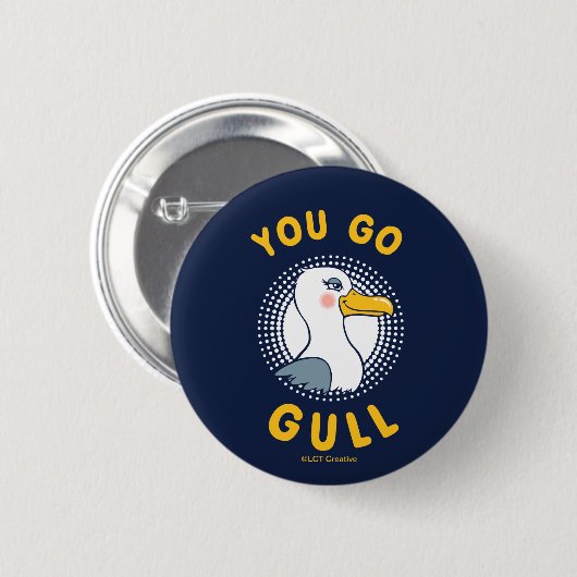 Du gehst Gull Button (Vorne & Hinten)
