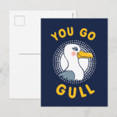 Du gehst Gull Postkarte (Vorne/Hinten)