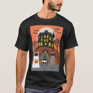 Du gehst zuerstrick großartige Katzen Retro-Freund T-Shirt