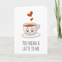 Du gemein mir einen Latte Kaffee lustig in der Lie