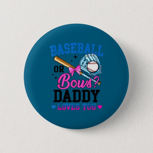 Du Geschlecht Enthüllung Baseball Bows Daddy Button (Vorderseite)
