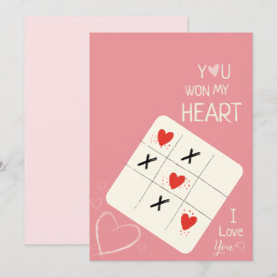 Du gewann meine Herz-Valentinstag-Geschenkkarte Einladung