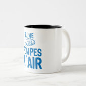 Du gibst mir Luft, Finger. 3 Zitat Zweifarbige Tasse (VorderseiteRechts)