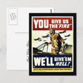 Du gibst uns das Feuer Postkarte (Vorne/Hinten)
