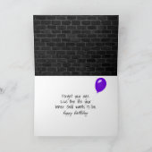 Du Glow Girl Sign auf der Ziegelwand Karte (Innenseite)