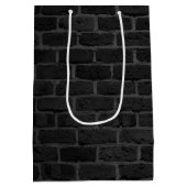 Du Glow Girl Sign auf der Ziegelwand Mittlere Geschenktüte (Rückseite)