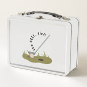 Du GOLF, Mädchen! Metalldose Metall Brotdose (Vorderseite)