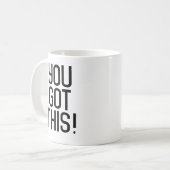Du Got das! Moderne Typografie-Kaffee-Tasse Kaffeetasse (Vorderseite Links)