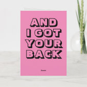 Du Got das! personalisierte Ermutigung Karte (Rückseite)