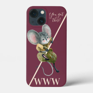 'Du Got diese Niedliche Maus Burgundy White Monogr Case-Mate iPhone Hülle