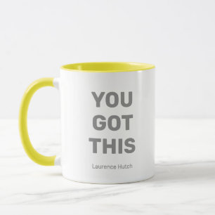 Du Got diesen minimalen grauen und weißen Personal Tasse