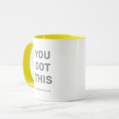 Du Got diesen minimalen grauen und weißen Personal Tasse (Vorderseite Links)