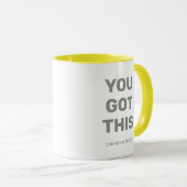 Du Got diesen minimalen grauen und weißen Personal Tasse (VorderseiteRechts)