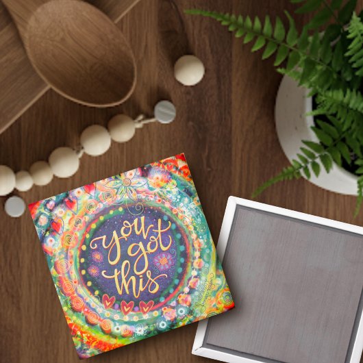 Du Got diesen Spaß mit bunten Hübschen Inspirivity Magnet