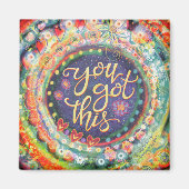 Du Got diesen Spaß mit bunten Hübschen Inspirivity Magnet (Vorne)