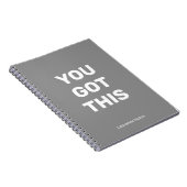 Du Got dieses Grau Minimalistisch | Ihr Name Notizblock (Rechte Seite)