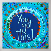 Du Got dieses Inspirierend Blue Modern School Post Poster (Vorne)