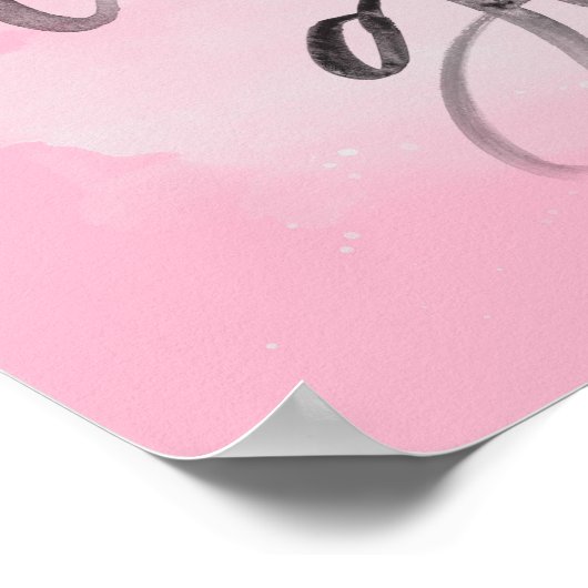 Du got dieses Mädchen in rosa Typografie Poster (Ecke)