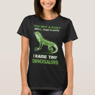 Du Got einen Hund, den ich winzige Dinosaurier auf T-Shirt