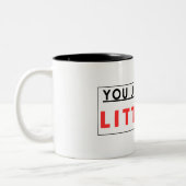 Du Got einfach nur auf! Zweifarbige Tasse (Links)