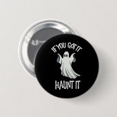 Du Got es hämmern es Halloween Ghost Kostüm Spooky Button (Vorne & Hinten)