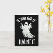 Du Got es hämmern es Halloween Ghost Kostüm Spooky Karte (Gelbe Blume)