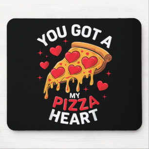 Du Got meine Pizza Herz Valentinstag Kids Mousepad
