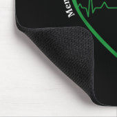 Du Grüner Herz Semikolon Bewusstsein für psychisch Mousepad (Ecke)