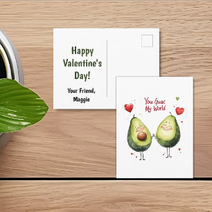 Du Guacst Meine Welt Valentinstag Kinderfreundlich Postkarte