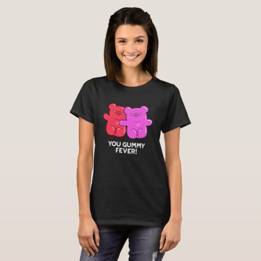Du Gummy Fever Funny Candy Puff Dark BG T-Shirt (Vorne ganz)