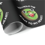 Du hältst den Kiwi an meinem Herz Frucht Pun Dark  Geschenkpapier (Rolleneckpunkt)