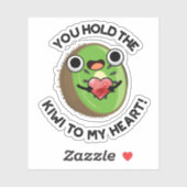 Du hältst den Kiwi an meinen herzen sonnigen Früch Aufkleber (Blatt)