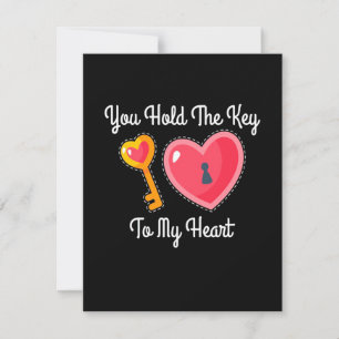 Du hältst den Schlüssel an meinem Herzen Dankeskarte