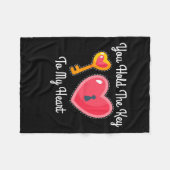 Du hältst den Schlüssel an meinem Herzen Fleecedecke (Vorderseite (Horizontal))