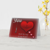 Du hältst den Schlüssel zu meinem Herzen Karte (Gelbe Blume)