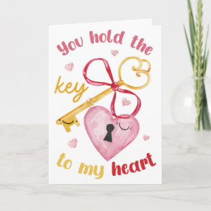 Du hältst den Schlüssel zu meinem Herzen Valentins Karte