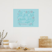 Du hältst die Liebe des Herrn, deines Gottes Poster (Küche)