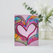 Du hältst mein Herz in den Händen Postkarte (Stehend Vorderseite)