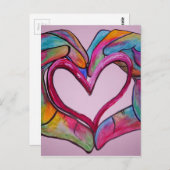 Du hältst mein Herz in den Händen Postkarte (Vorne/Hinten)