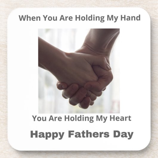 Du hältst meine Hand, du hältst mein Herz Getränkeuntersetzer (Vorderseite)