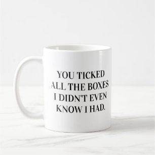 Du hast alle Kästchen angekreuzt Beziehung Kaffeetasse