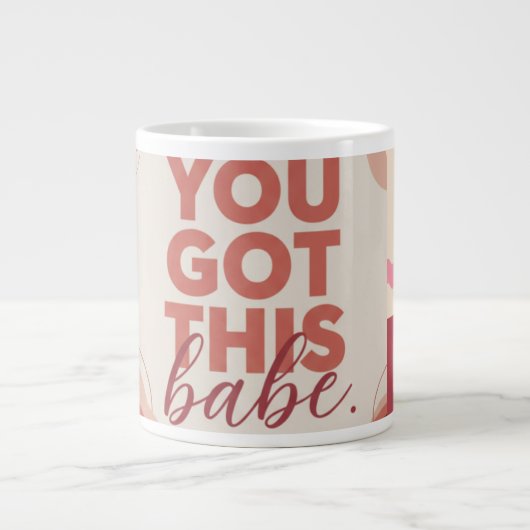 Du hast das Babe für deine Liebe Jumbo-Tasse (Vorderseite)