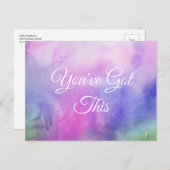 "Du hast das Got" auf der farbenfrohen Wasserfarbe Postkarte (Vorne/Hinten)