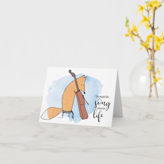 Du hast das Lied zum Leben erweckt Karte (Gelbe Blume)