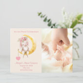 Du hast das Mondsonnige Foto Geburtserklärung aufg Einladung (Stehend Vorderseite)