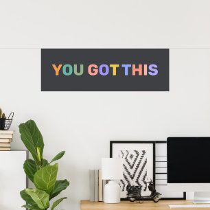 DU HAST DAS Motivierendes Zitat Home Office Dekor  Poster