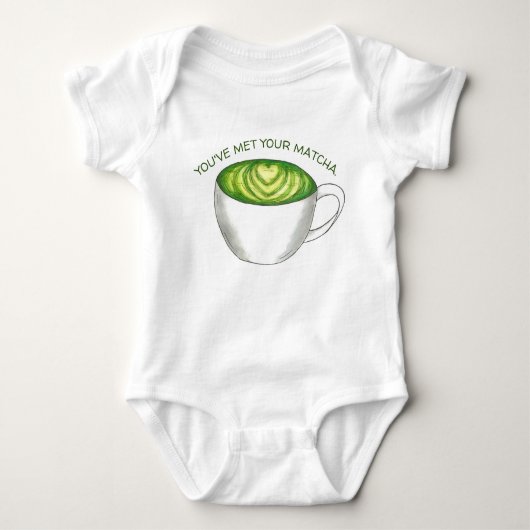 Du hast deine Match Matcha Green Tea Latte Liebe g Baby Strampler (Vorderseite)