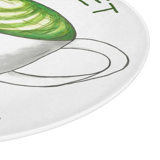 Du hast deine Match Matcha Green Tea Latte Liebe g Schneidebrett (Ecke)