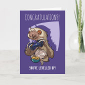 Du hast den Gamer Sloth in Pants Cartoon aufgeriss Karte (Vorderseite)